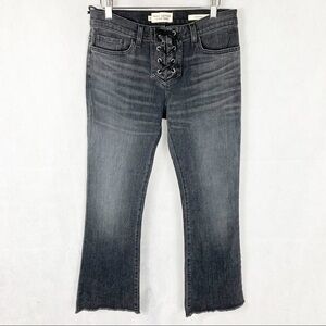 Nili Lotan Lace up cropped Vianca flare jeans
